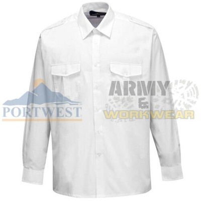 CLIMAX Concord Uomo Bianco Pilota Camicia a Maniche Lunghe Colletto Taglia 15.5 inutilizzati 