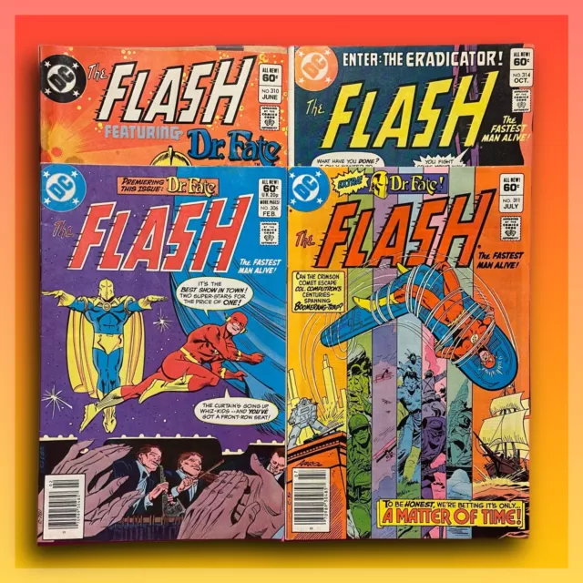 The Flash 4x Issue Lot, 306 310 311 314 NEWSSTAND Dr. Fate DC Comics