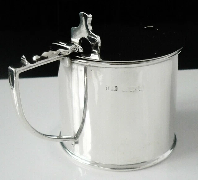 Sterling Silver Mustard Pot, T H Hazlewood & Co, Birmingham Antique 1915