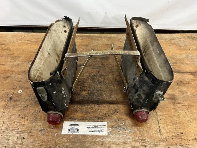 Vintage Bates Mini Saddlebags Honda Drean Harley K Model Chopper