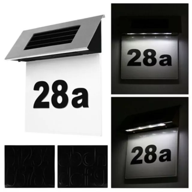 Segnaletica porta casa in acciaio inox luminoso numero targa luce LED 3