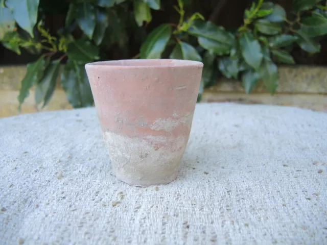 6 Old Vintage Hand Thrown Terracotta Plant Pots 3" Diameter Auricula Pots (603) 3