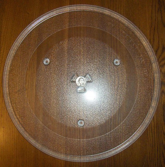 14 1/8& GE WB57K5313 Microwave Clear Glass Turntable Plate/Tray Good