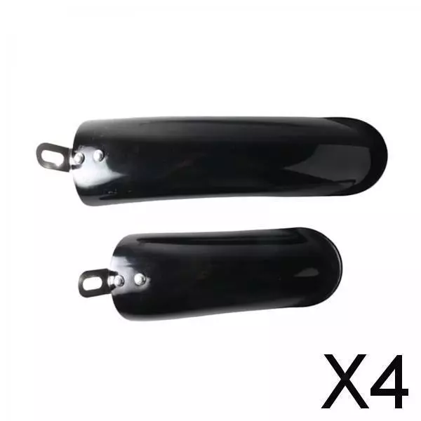 4X 2Pcs Folding Bike Mudguard Mud Guard Front Rear Fenders Cycling Parts Black