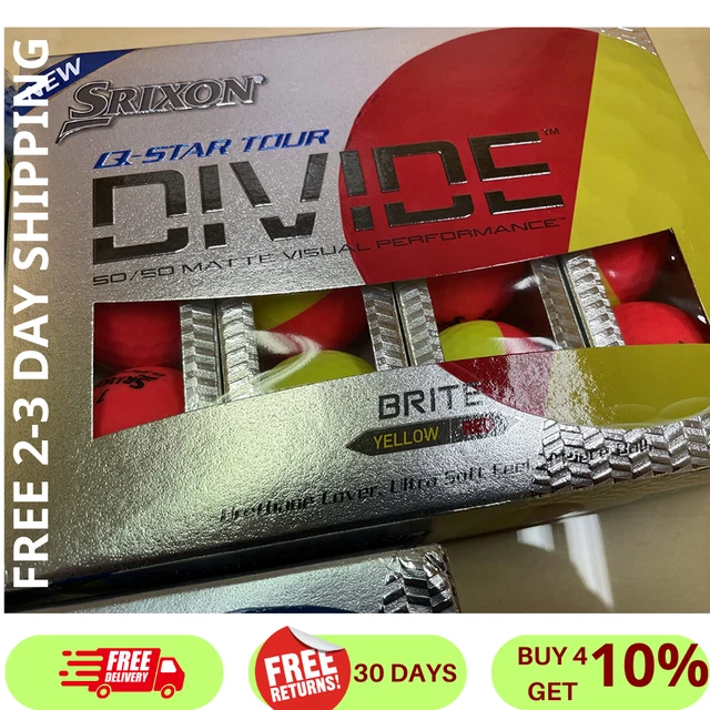SRIXON QSTAR TOUR Divide Red/Yellow Golf Balls BRAND NEW 2023 36.99