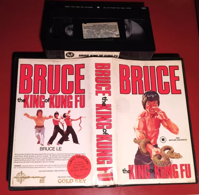 BRUCE KING OF KUNG FU vhs GOLD KEY/GOLD SEAL VIDEO rare 80s Martial Arts Action