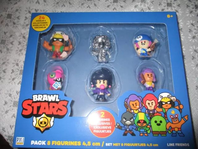 pack de 8  figurines "BRAWL STARS" neuf dont 2 exclusives