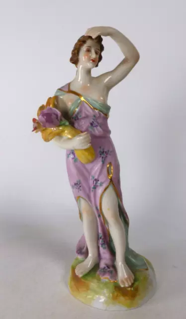 Dresden Figure Of A Lady With Wheat