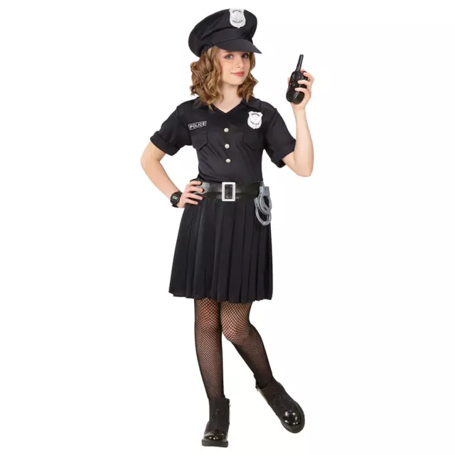 Costume Vestito Abito Travestimento Carnevale Halloween Bambina Poliziotta