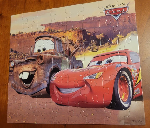 DISNEY PIXAR CARS TOW MATER & LIGHTNING MCQUEEN 48 PC Puzzle VERY GOOD ...