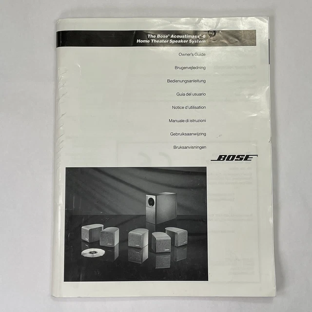 SISTEMA DE ALTAVOCES de cine en casa Bose Acoustimass -6 manual