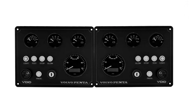 Volvo Engine Marine Panel Viewline VDO Gauges Package Of Two Mirror image