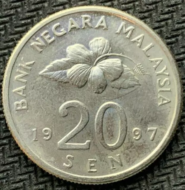 1997 Malaysia 20 Sen Coin GEM BU UNC      #K1981