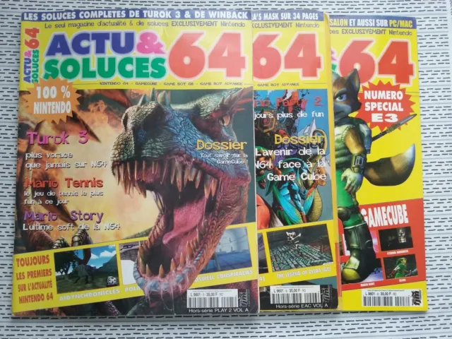 Lot de trois magazines Actu & Soluces 64 (Numéros 2,3 et 5)