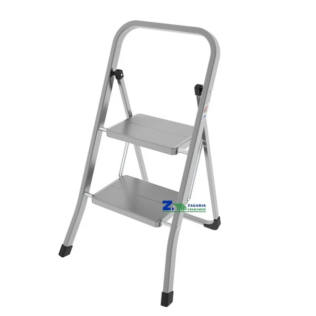 SGABELLO STABILO 2 GRADINI IN ACCIAIO VERNICIATO PORTATA MAX 150 Kg.