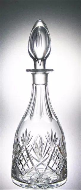 Signed THOMAS WEBB Lead Crystal CHELTINGHAM Cut Glass Mallet Decanter -31 cm