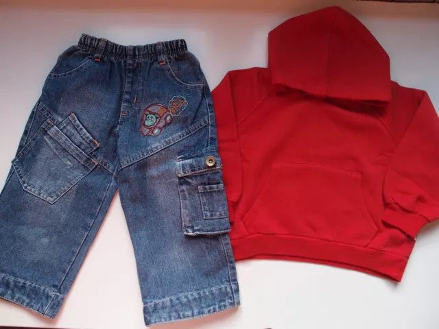 Lote sudadera y pantalón vaquero niño. Talla 2 años. COMBINO ENVÍOS