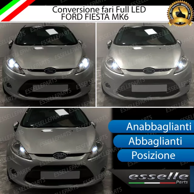 Conversione Fari Full Led Ford Fiesta Mk6 Pre-Restyling Lenticolare 6000K Canbus