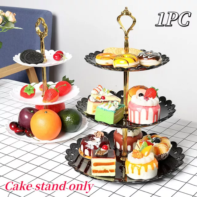 Staccabile Torta Stand 3 Tier Pasticceria Cupcake Frutta Piatto Servire Dessert