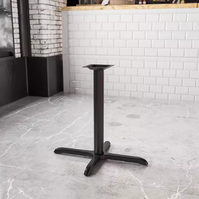 Beverly 23.75" X 30" Restaurant Table X-Base with 3" Dia. Table Height Column