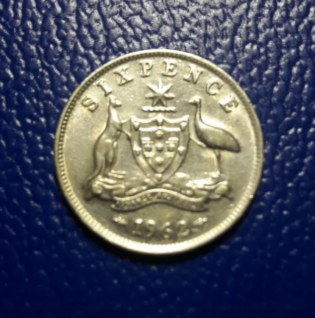 Moneta Six Pence 1962 Argento Elisabetta Ii Australia