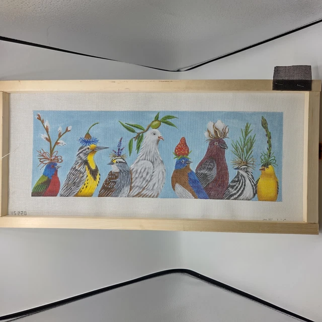 Melissa Shirley Vicki Sawyer "Peace" Hand Painted Needlepoint Canvas 17.5x6"