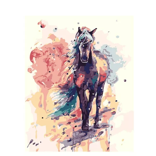 PAINT BY NUMBERS Adults kids Color Horse Animals DIY Painting Kit