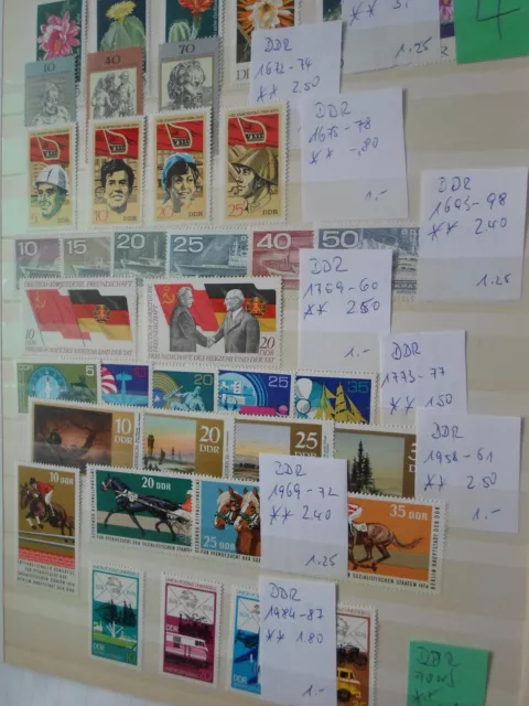 Briefmarken DDR - komplette Sätze aus den 70er Jahren - postfrisch - Lot 4