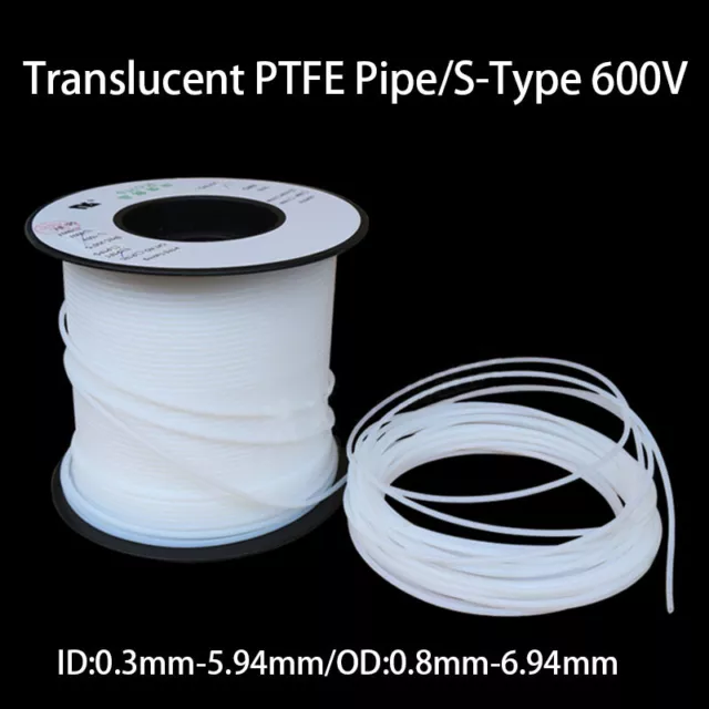 Hose PTFE Hose PTFE Tube 3D Printer Extruder Filament 0.3/0.38~3.78mm