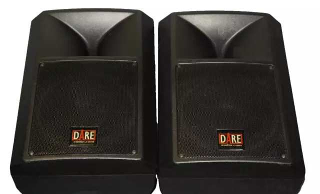 DARE PROFESSIONAL TWIN SPEAKERS Mod VSI 8 RMS 100W EXCELLENT CONDITION USED