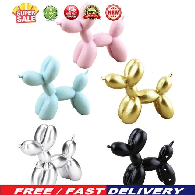 Resin Balloon Dog Sculpture Crafts Animal Figurine Statue Craftwork Cake Deco