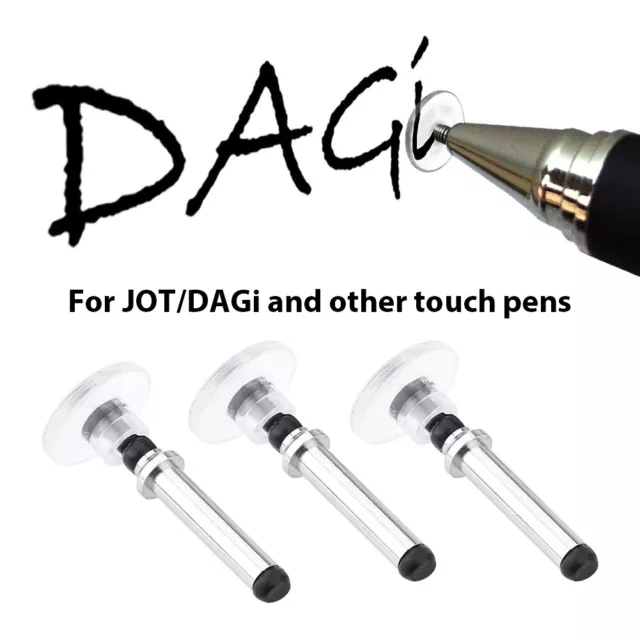 3PCS Transparent Touchscreen Tablet Pen Stylus Tips Fit for JOT/DAGi Universal 2