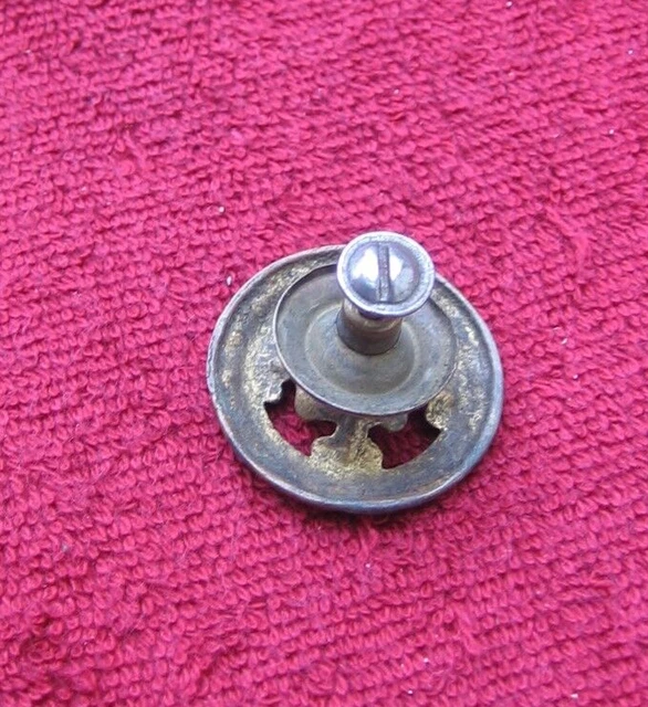 Antique Brass Color Metal Dimpled Bead Edge Tieback Holder Curtain Hook~e 3