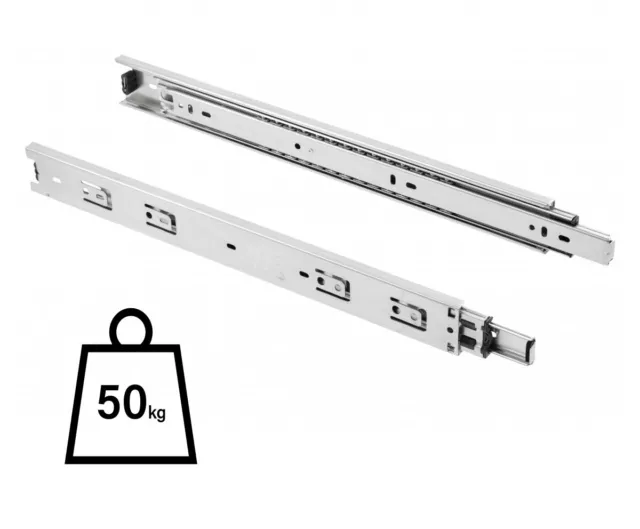 Drawer Slides Heavy Duty Full Extension 50kg  250mm-750mm Ball Bearing Runners