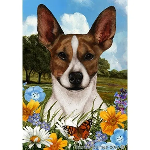 Summer House Flag - Brown and White Rat Terrier 18130