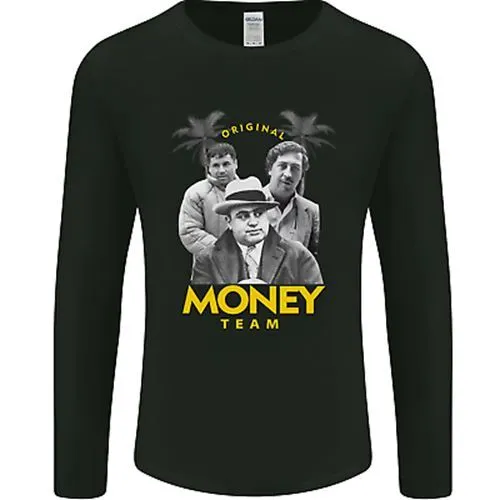 Money Team Pablo Escobar El Chapo Al Capone Mens Long Sleeve T-Shirt