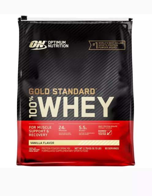 Optimum Nutrition Gold Standard 100% Whey Protein Powder 2.79kg Vanilla