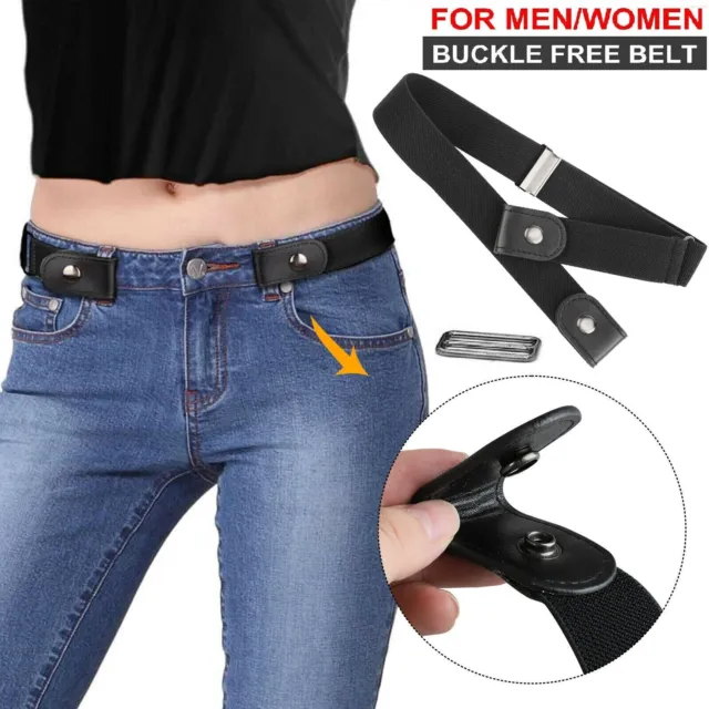 Buckle-free Elastic Comfortable Invisible Unisex No Bulge Hassle free Belt Jeans