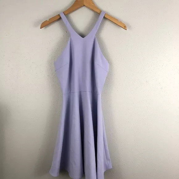 Elizabeth James Sonya Fit Flare Mini Dress Size 6 Lavender Purple Sleeveless NEW 2