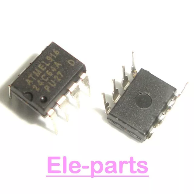 10 PCS AT24C64A-10PU-2.7 AT24C64A DIP-8 AT24C64 24C64 Serial EEPROM