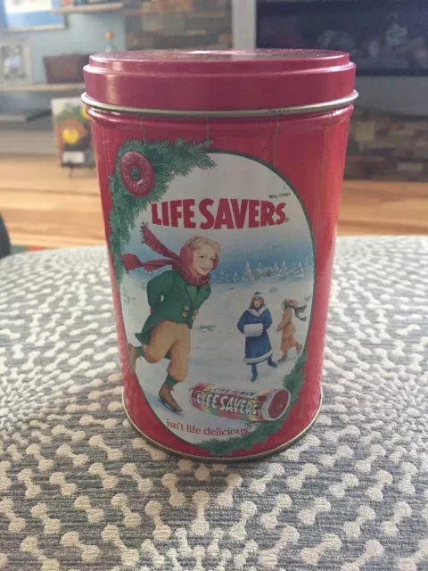 Collectible 1991 Limited Edition Life Savers Holiday Keepsake Tin Container