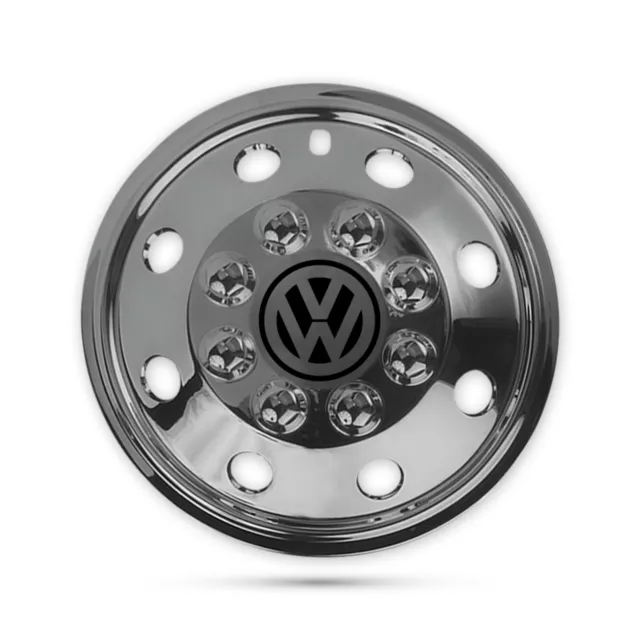 For Volkswagen Vw Crafter T4 T5 T6 Van 15” 4x Chrome Dish Wheel Trims Hub Caps