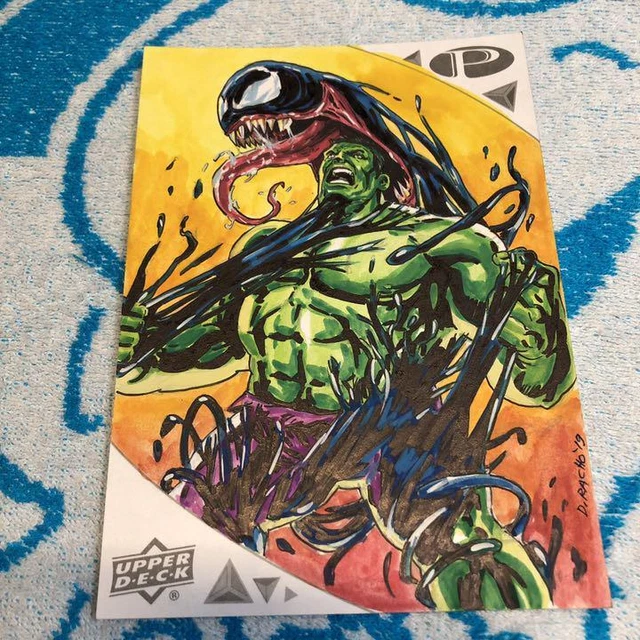 2019 Upper Deck Marvel Premiere Hulk & Venom sketch card Dominic Racho Signed 2019 Upper Deck Marvel Premiere Hulk & Venom sketch card Dominic Racho Signed