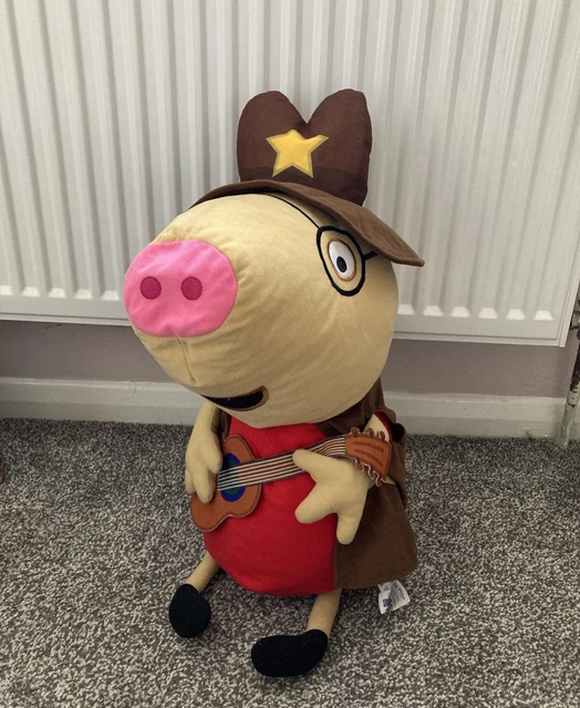 PEPPA PIG PEDRO Pony Cowboy With Guitar Large Beanie Teddy Plush Soft 