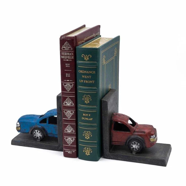 Classic Car Automobile Bookends - Metal - Cast Iron - Pair
