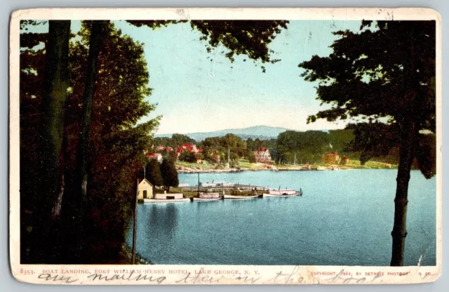 Lake George, New York NY - Fort William Henry Hotel - Vintage Postcard - Posted