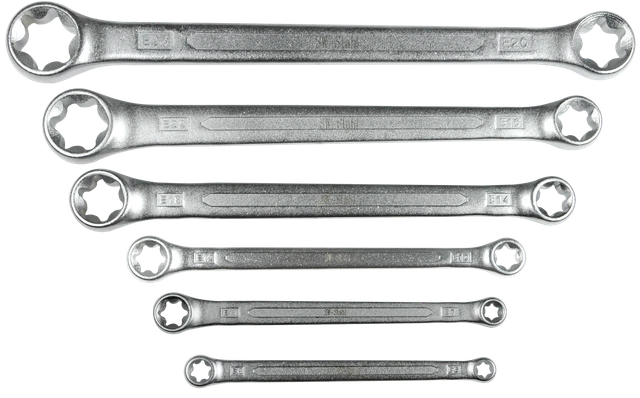 USAG 256 N/SE7 7-teiliger Doppelringschlüssel-Satz – Für Profis, Größen 8-27 Mm