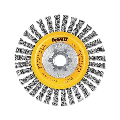 Dewalt Stringer Wire Wheel, 4 Inches Dia, 1/2 Inches Face Dia
