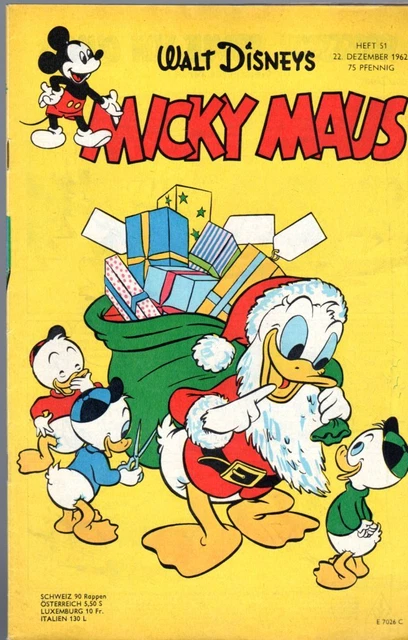 Micky Maus Heft 1962 nr 51 TOP ZUSTAND  mit gutschein ab 5 auktionen portofrei