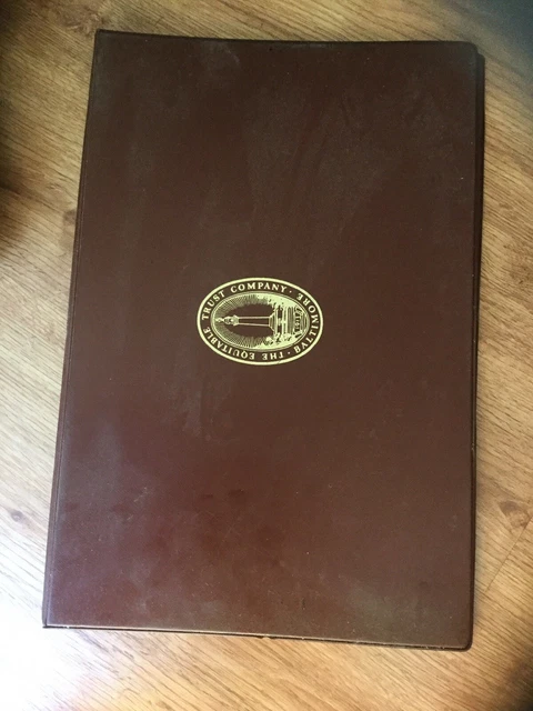 The Equitable Trust Co Baltimore MD Vintage Binder /portfolio